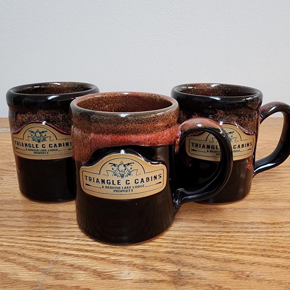 Lot Of 3 Deneen Pottery Redfish Lake Lodge Coffee Cup Mug 2025